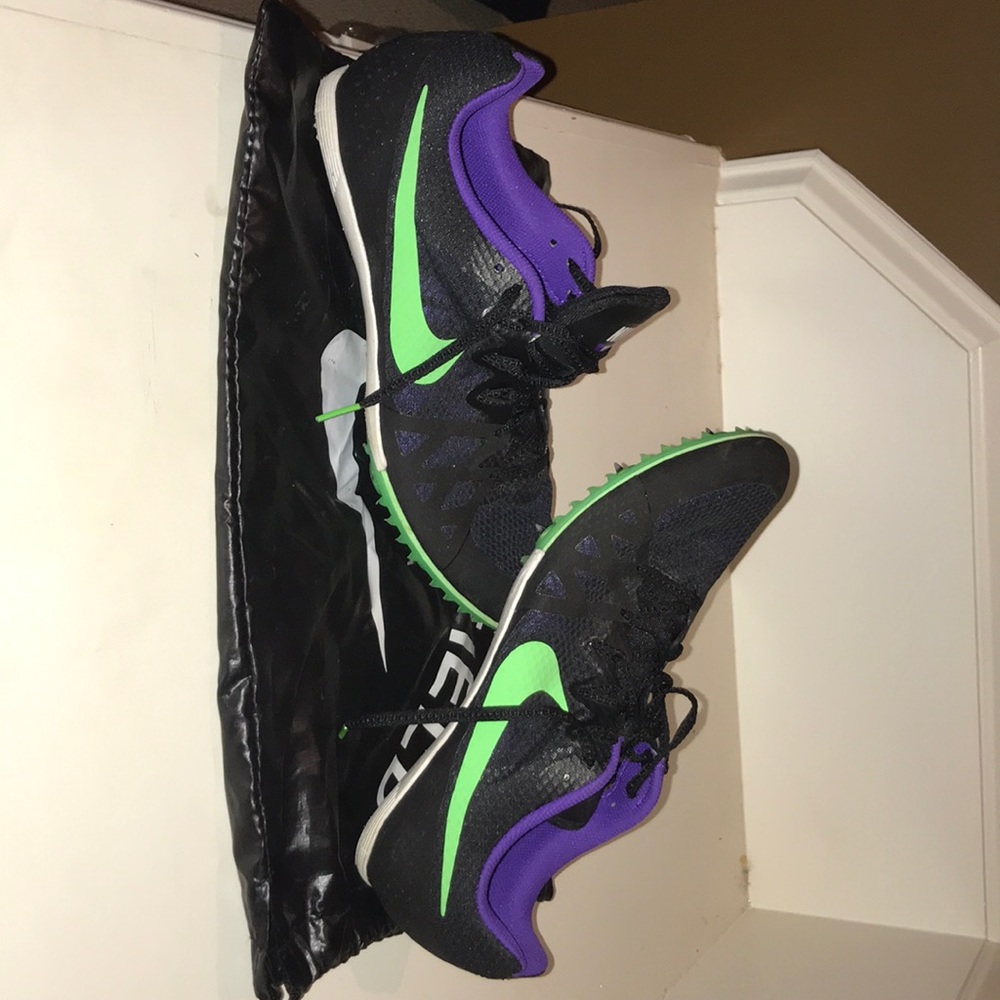 Nike track and field spikes.